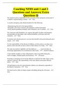 Coaching NFHS unit 1 and 2 Questions and Answers| Extra Questions 