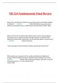 NR 224 Fundamentals Final Review 2023/2024