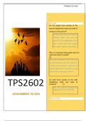 TPS2602 ASSIGNMENT 50 (PORTFOLIO) 2023