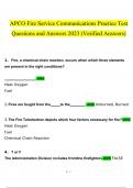 APCO Fire Service Communications practice test questions and answers} Latest 2023 - 2024 100% correct answers