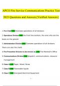 APCO FIRE Practice Test questions and answers} Latest 2023 - 2024 100% correct answers