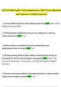 APCO Telecommunicator Test  questions and answers} Latest 2023 - 2024 100% correct answers