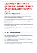 Letrs Unit 4 SESSION 1-8  QUESTIONS WITH CORRECT  ANSWERS LATEST UPDATE  2023