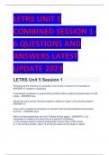 LETRS UNIT 5  COMBINED SESSION 1- 6 QUESTIONS AND  ANSWERS LATEST  UPDATE 2023