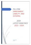 PVL 3704   ENRICHMENT LIABILITY AND ESTOPPEL