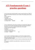 ATI Fundamentals Exam 1 practice questions 2023/2024