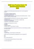 NAB Core Practice Exam 110 QuestionsAnd Answers 2023