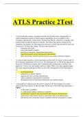 ATLS Practice Test 2 questions and answers} Latest 2023 - 2024 100% correct answers