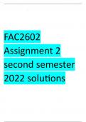 FAC2602 Assignment 2 second semester 2022 solutions  