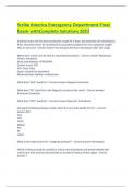 Scribe America Emergency Department Final Exam with Complete Solutions 2023