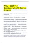 WGU - C207 Test Questions with All Correct Answers 