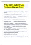 WGU C207 Data Driven Decision Making Exam