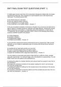 EMT FINAL EXAM TEST QUESTIONS (PART 1)