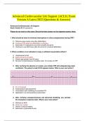 Advanced Cardiovascular Life Support {ACLS} Exam  Version A Latest 2022 [Questions & Answers]