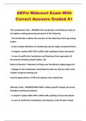 AKPsi Midcourt Exam With Correct Answers Graded A+