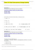 20232024CHEM 121 Final Exam Questions and Answers- Portage Learning