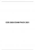 COS 2626 EXAM PACK 2021,University of South Africa, UNISA