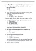 Peds Exam 1 Practice Questions & Answers