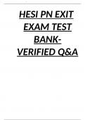 HESI PN EXIT EXAM TEST BANK 2023/2024 VERIFIED Q&A