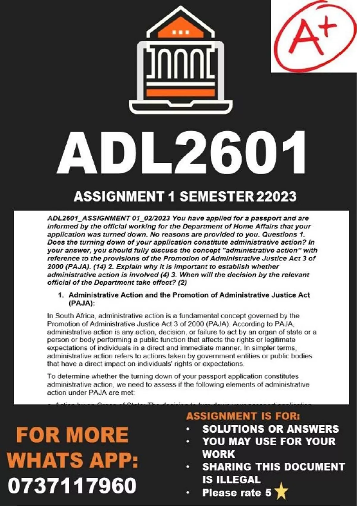 adl2601 assignment 1 semester 2 2022