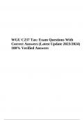 WGU C237: Final Exam Practice Questions With Correct Answers | Latest 2023/2024 | 100% Verified  | Graded A+