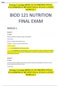 Portage Learning Nutrition BIOD 121 Final Exam