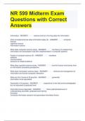 NR 599 Midterm Exam Questions with Correct Answers 