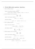 Partial Differential Equations questions and solutions