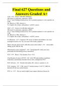 Final 627 Questions and Answers Graded A+