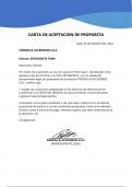 PLANTILLA DE CARTA ACEPTACIÓN DE PROPUESTA