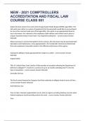 NEW - 2021 Comptrollers Accreditation and Fiscal Law Course Class 001