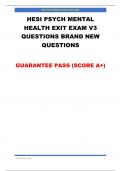 HESI PSYCH MENTAL HEALTH EXIT EXAM V3 QUESTIONS BRAND NEW QUESTIONS|GUARANTEE PASS (SCORE A+)