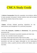 CMCA Study Guide Questions and Answers Latest 2023 - 2024 [100% correct answers]