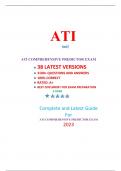 ATI COMPREHENSIVE PREDICTOR EXAM ( 38 EXAM SETS) 