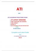 ATI LEADERSHIP PROCTORED EXAM ( 37 EXAM SETS)