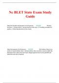 Nc BLET State Exam Study Guide 2023/2024