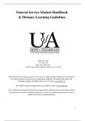 Funeral Service Student Handbook & Distance Learning Guidelines 2500 South Main P. O. Box 140 Hope, AR 71802-0140 UAHT Campus Main Telephone Number: 870-777-5722