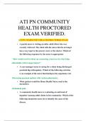 ATI PN COMMUNITY HEALTH PROCTORED EXAM.VERIFIED.