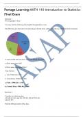 Portage Learning MATH 110 Introduction to Statistics Final Exam