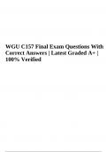 WGU C157 OA Questions and Answers Latest Updated 2024 | WGU C157 Practice Final Exam Questions and Answers | WGU C157 Exam Prep Questions With Correct Answers | WGU C157 Essentials of Advanced Nursing: Practice Questions and Answers & WGU C157 Final Exam 