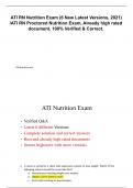 ATI RN NUTRITION EXAM 2021