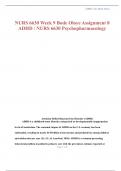 NURS 6630 Week 9 Bode Oloye Assignment 8 ADHD / NURS 6630 Psychopharmacology