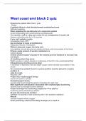 West coast emt block 2 quiz