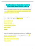 Test Five Study Guide-Ch. 12, 13, 14 Questions and Answers Rated A