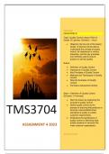 TMS3704 ASSIGNMENT 4 (COMPLETE ANSWERS -SEM 2) 2023