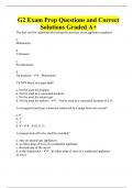 G2 Exam Prep Questions and Correct Solutions Graded A+