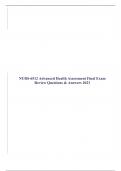 NURS-6512 Advanced Health Assessment Study Questions & Answers 2023 - Walden