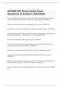 ARDMS SPI Study Guide Exam Questions & Answers 2023/2024