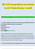 RN ATI Concept-Based Assessments Level 3 Online Practice A and B  Questions and Answers 2023 - 2024 (Verified Answers)