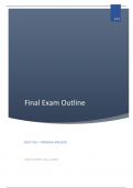 BUSI 7110 - FINAL EXAM OUTLINE